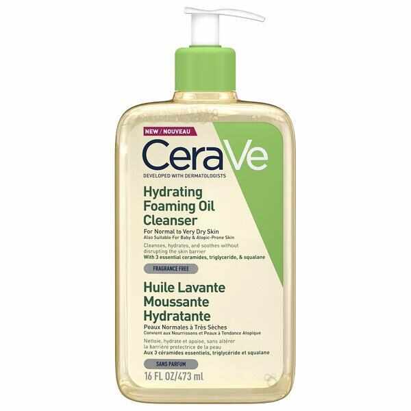 Ulei de curatare spumant si hidratant pentru piele normal-uscata, CeraVe, 473 ml