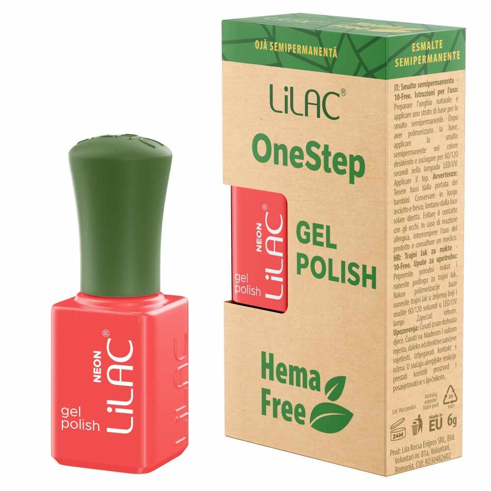 Oja semipermanenta Lilac OneStep Hema Free Neon 045