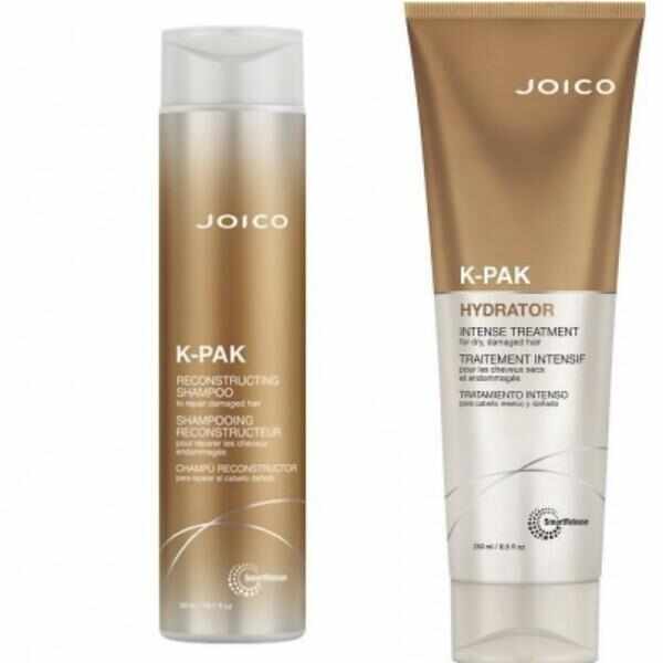 Pachet Joico pentru Par Degradat K-Pak Reconstructing Shampoo 300 ml & Intense Hydrator 250 ml
