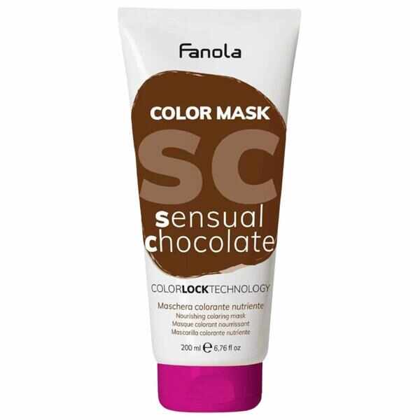 Masca Coloranta Fanola - Color Mask Sensual Chocolate, 200 ml