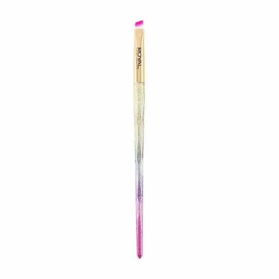 Pensula unghiulara pentru sprancene ROYAL Prismatic Angled Eye Brow Brush, 17 cm