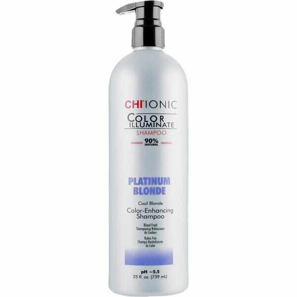Sampon Nuantator Blond Platinat - CHI Farouk Ionic Color Illuminate Shampoo Platinum Blonde, 739 ml