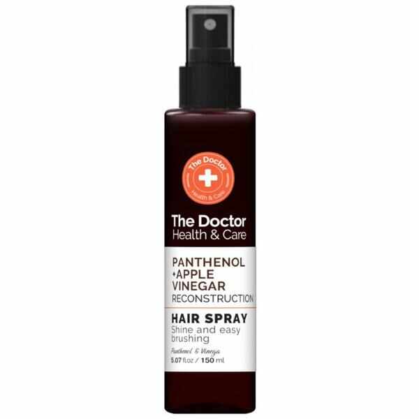 Spray Reconstructor - The Doctor Health & Care Panthenol + Apple Vinegar Reconstruction Hair Spray Shine and Easy Brushing, 150 ml