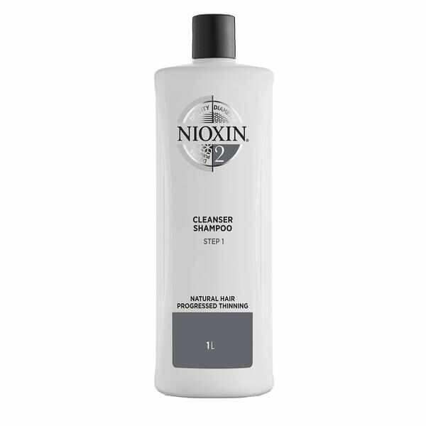 Sampon Impotriva Caderii Puternice pentru Par Natural cu Fir Dramatic Subtiat - Nioxin System 2 Cleanser Shampoo, 1000 ml
