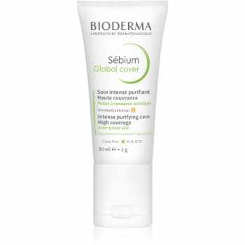 Bioderma Sébium Global Cover cremă de față pentru ten predispus la acnee culoare