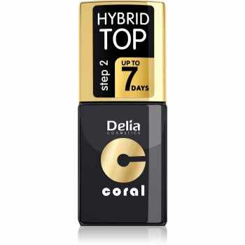 Delia Cosmetics Coral Nail Enamel Hybrid Gel lac gel de unghii pentru acoperirea superioară