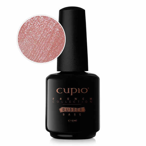 Cupio Oja semipermanenta Rubber Base French Collection - Perfect French Shimmer Silver 15ml