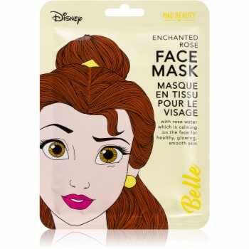 Mad Beauty Disney Princess Belle mască textilă calmantă cu extracte de trandafiri salbatici