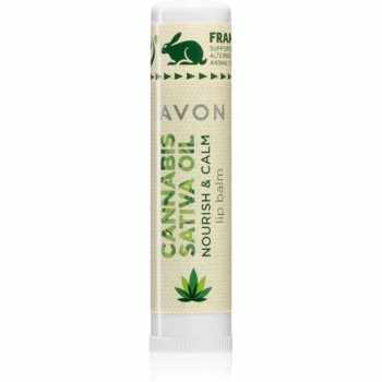 Avon Cannabis Sativa Oil Nourish & Calm balsam de buze cu ulei de canepa