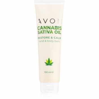 Avon Cannabis Sativa Oil Restore & Calm cremă de mâini și corp cu ulei de canepa