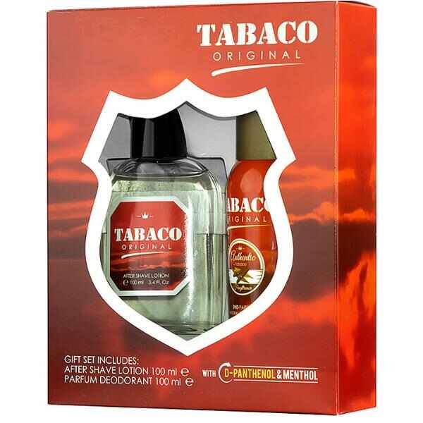 Set Cadou pentru Barbati Tabaco Original Florgarden - Lotiune dupa Barbierit 100ml + Parfum Deodorant 100ml