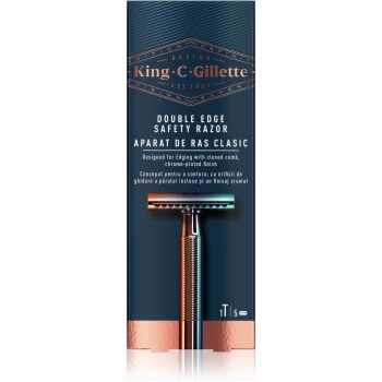 King C. Gillette Double Edge Safety Razor aparat de ras + 5 lame de ras