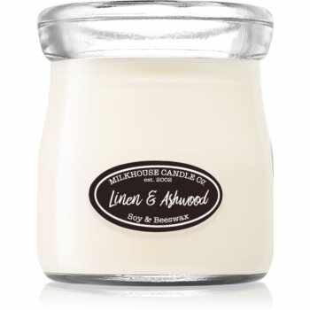 Milkhouse Candle Co. Creamery Linen & Ashwood lumânare parfumată Cream Jar