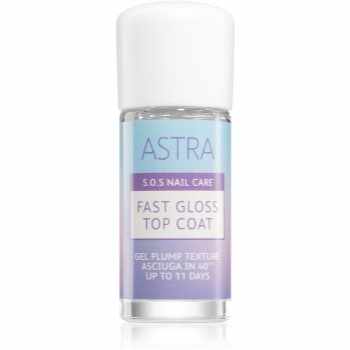 Astra Make-up S.O.S Nail Care Fast Gloss Top Coat lac de unghii pentru o protecție perfectă și strălucire intensă