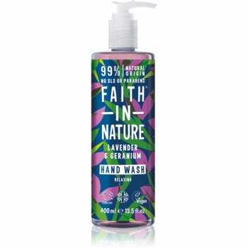 Faith In Nature Lavender & Geranium Săpun natural pentru mâini cu esente de lavanda