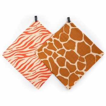 KLRK Home Wild Color Zebra&Giraffe scutece textile