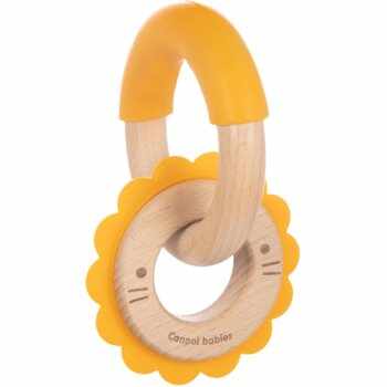 Canpol babies Teethers Wood-Silicone Lion jucărie pentru dentiție