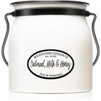 Milkhouse Candle Co. Creamery Oatmeal, Milk & Honey lumânare parfumată Butter Jar