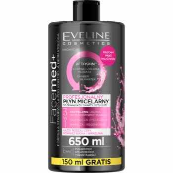 Eveline Cosmetics FaceMed+ Apa micela cu efect de curatare si indepartare a machiajului cu efect detoxifiant