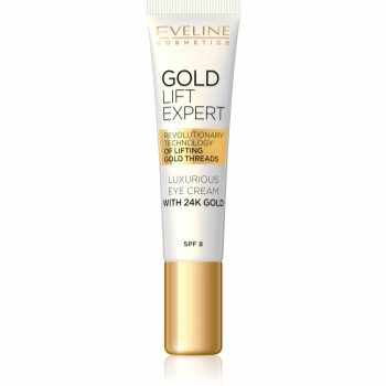 Eveline Cosmetics Gold Lift Expert cremă de lux pentru ochi și pleoape cu aur de 24 de karate