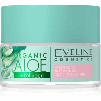 Eveline Cosmetics Organic Aloe+Collagen gel-cremă activ, intens hidratant cu efect calmant