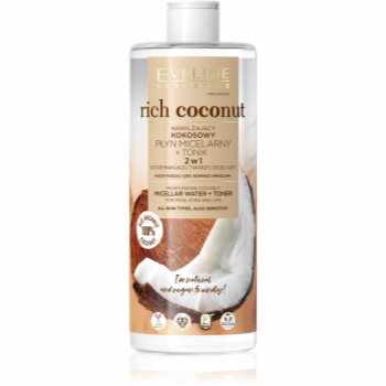 Eveline Cosmetics Rich Coconut apă micelară și tonic 2 in 1