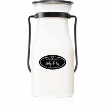 Milkhouse Candle Co. Creamery Holly & Ivy lumânare parfumată Milkbottle