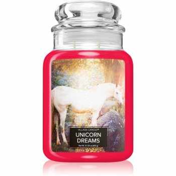 Village Candle Unicorn Dreams lumânare parfumată (Glass Lid)