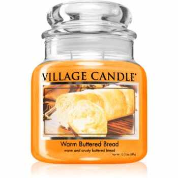 Village Candle Warm Buttered Bread lumânare parfumată (Glass Lid)