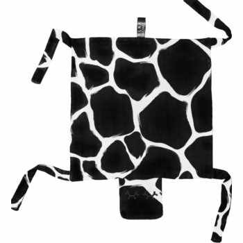 KLRK Home Wild B&W Giraffe pătură mini cu animal de pluș