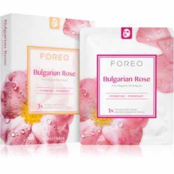 FOREO Farm to Face Sheet Mask Bulgarian Rose mască textilă hidratantă