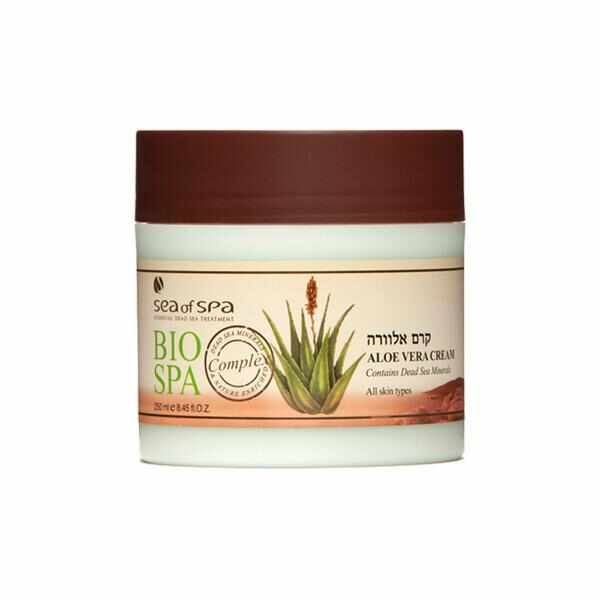 Crema cu Aloe Vera, contine minerale din Marea Moarta pentru toate tipurile de piele, BIO SPA, 250ml
