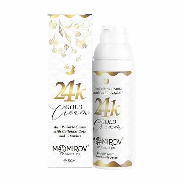 Crema cu Aur Coloidal 24K si Acid Hialuronic, Momirov Cosmetics