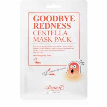Benton Goodbye Redness Centella mască textilă calmantă pentru ten acneic
