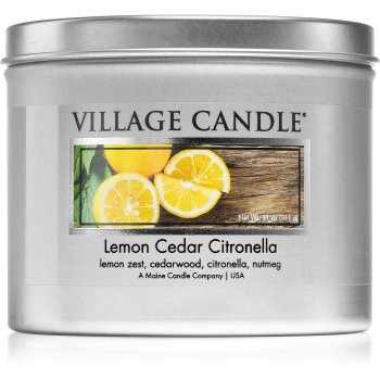 Village Candle Lemon Cedar Citronella lumânare parfumată în placă