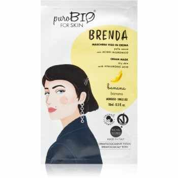 puroBIO Cosmetics Brenda Banana masca cremoasa hidratanta cu acid hialuronic