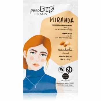 puroBIO Cosmetics Miranda Almond masca cu acid hialuronic