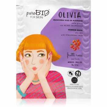 puroBIO Cosmetics Olivia Red Fruits mască exfoliantă în pulbere