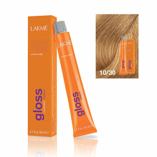 Lakme Gloss vopsea de par demi-permanenta blond platinat auriu 10/30 60 ml