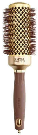 Olivia Garden Perie profesionala de par 45mm Expert Blowout Shine Wavy Bristles Gold&Brown