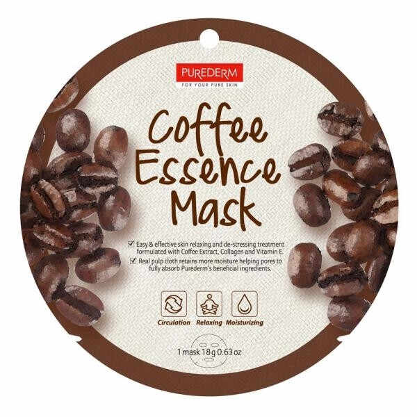 Purederm Masca faciala cu colagen, vitamina E si extract de cafea 1buc