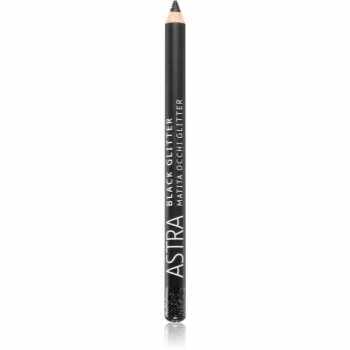 Astra Make-up Black Glitter creion de ochi, cu sclipici in creion