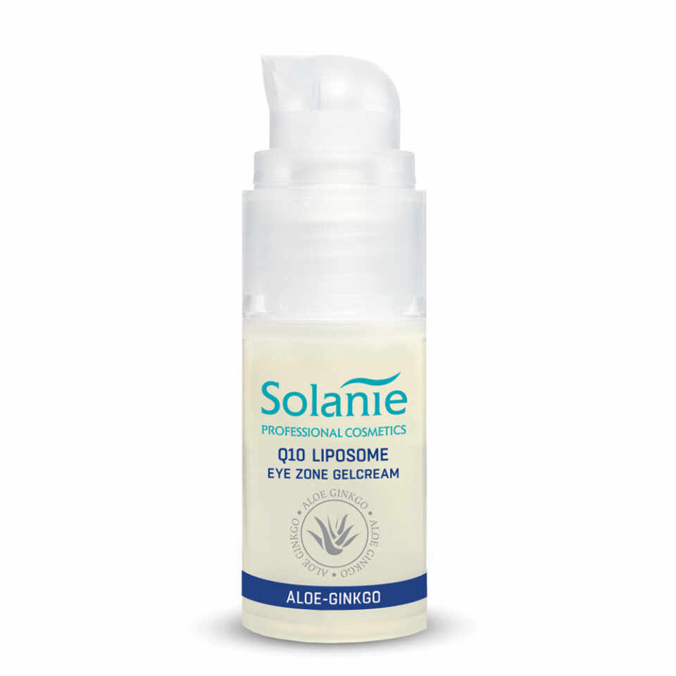 Solanie Crema gel antirid cu lipozomi si coenzima Q10 pentru conturul ochilor Aloe Ginkgo 15ml