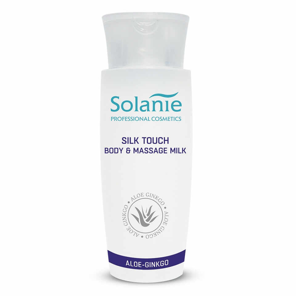 Solanie Lapte nutritiv de masaj pentru piele uscata Silk Touch Aloe Ginkgo 150ml
