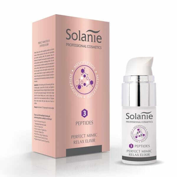 Solanie Mesopeptide - Elixir de reducere a ridurilor mimicii Perfect Relax cu 3 peptide 15ml