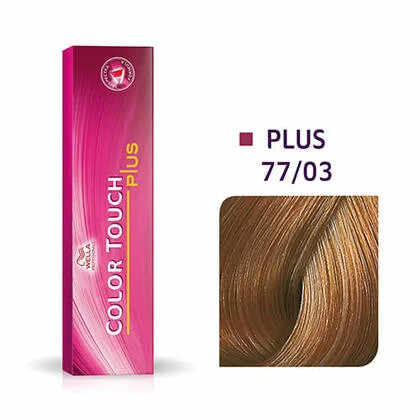 Wella Professionals Vopsea de par demipermanenta Color Touch Plus 77/03 blond mediu intens natural auriu 60ml