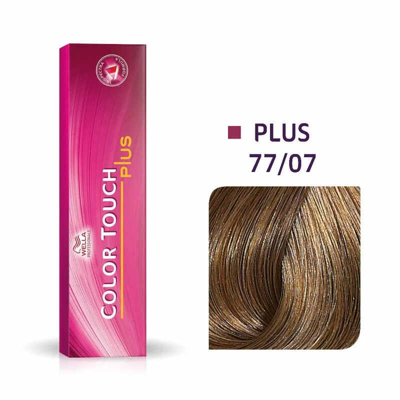 Wella Professionals Vopsea de par demipermanenta Color Touch Plus 77/07 blond mediu intens natural castaniu 60ml