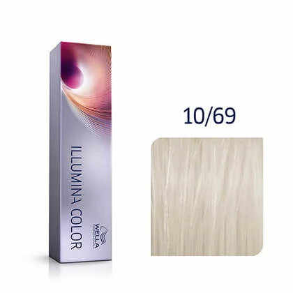 Wella Professionals Vopsea de par permanenta Illumina Color 10/69 blond deschis violet perlat 60ml