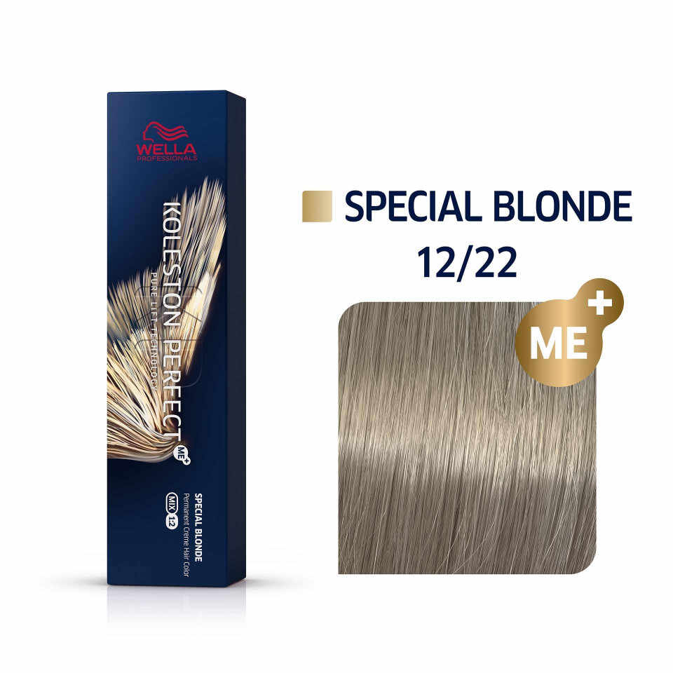 Wella Professionals Vopsea de par permanenta Koleston Perfect Special Blonde 12/22 blond mat intens 12/22 blond mat intens 60ml