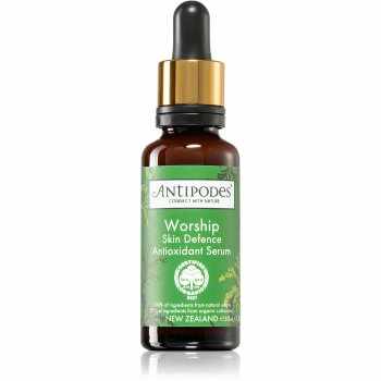 Antipodes Worship Skin Defence Antioxidant Serum ser facial pentru susținerea protecției celulelor în fața stresului oxidativ